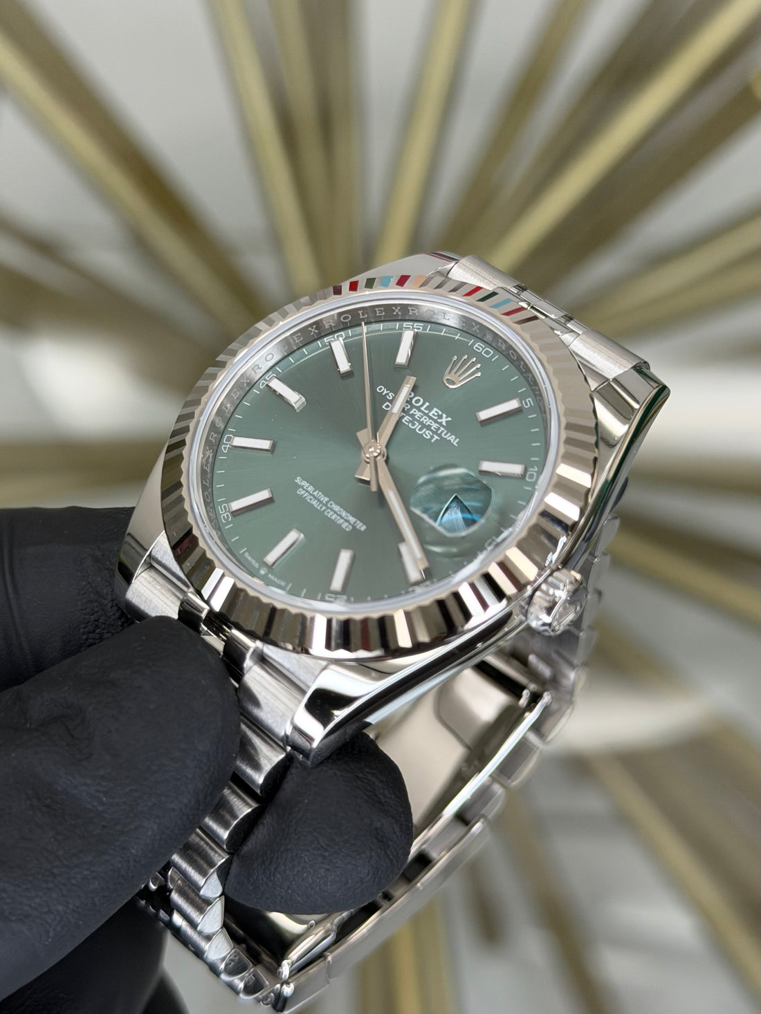 Rolex Datejust 41 Mint Green Dial on Jubilee 126334 2026 Complete