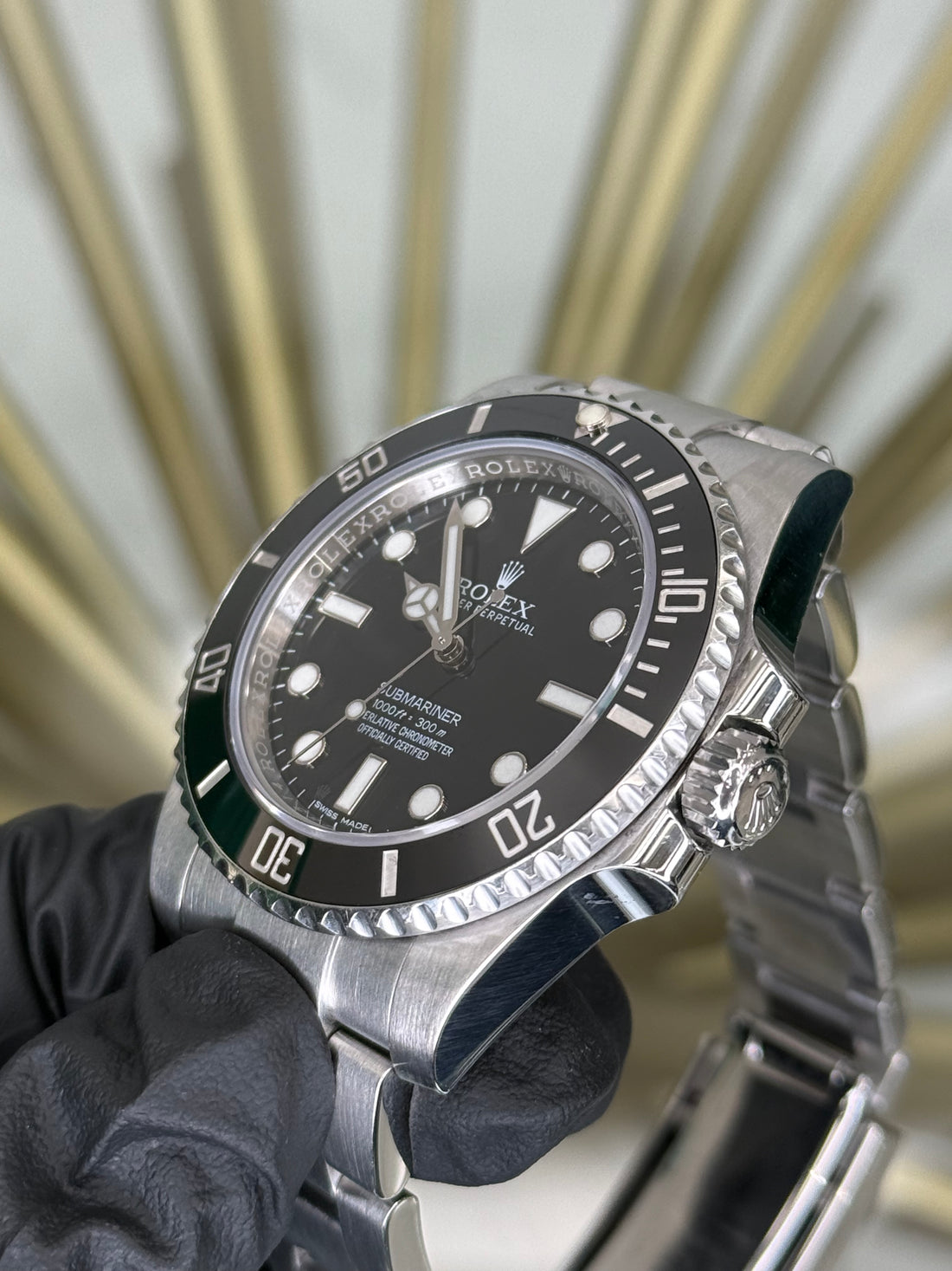 Rolex Submariner No-Date Black Dial on Oyster 114060 2017 Card