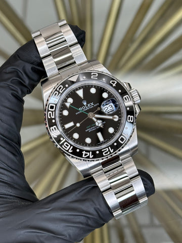 Rolex GMT-Master II Black Dial on Oyster 116710LN 2019 Card