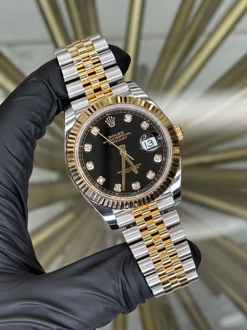 Rolex Datejust 41 Black Diamond Dial on Jubilee 126333 2024 Complete