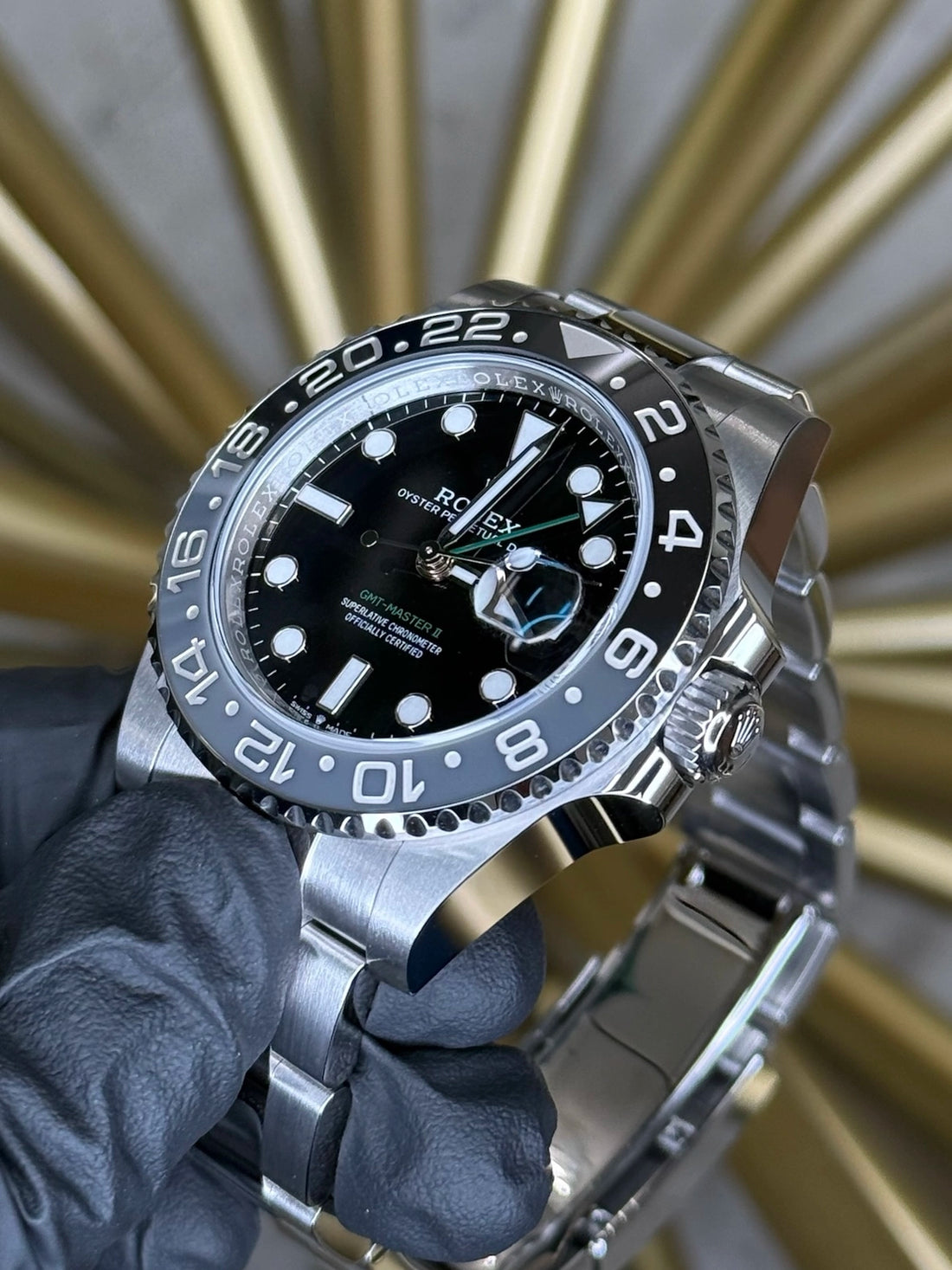Rolex GMT-Master II Bruce Wayne Black Dial on Oyster 126710GRNR 2026 Complete