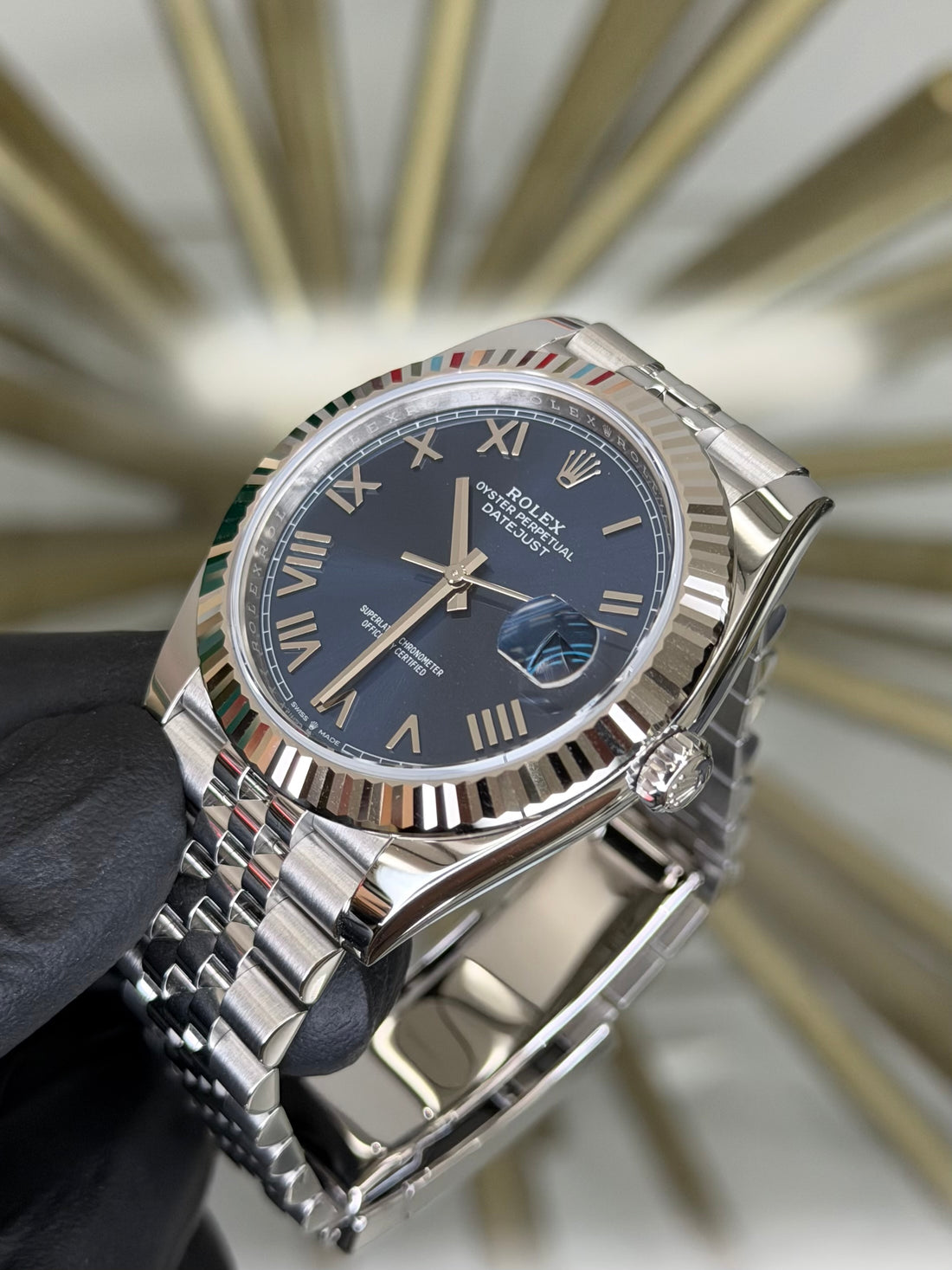 Rolex Datejust 41 New Blue Roman Dial on Jubilee 126334 2026 Card