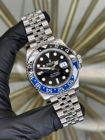 Rolex GMT-Master II Batgirl Black Dial on Jubilee 126710BLNR 2021 Card