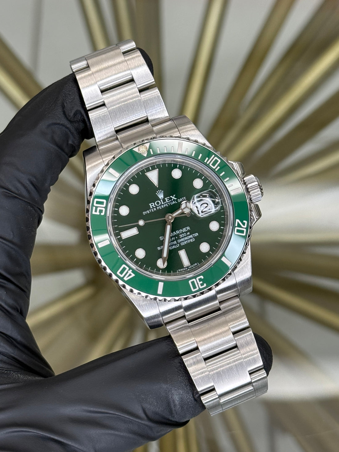 Rolex Submariner Hulk Green Dial on Oyster 116610LV