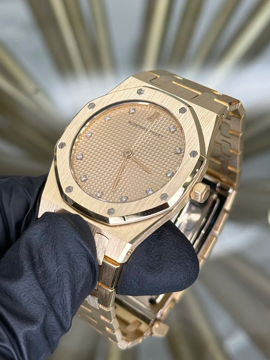 Audemars Piguet Royal Oak Champagne Diamonds Dial on Bracelet 56303BA