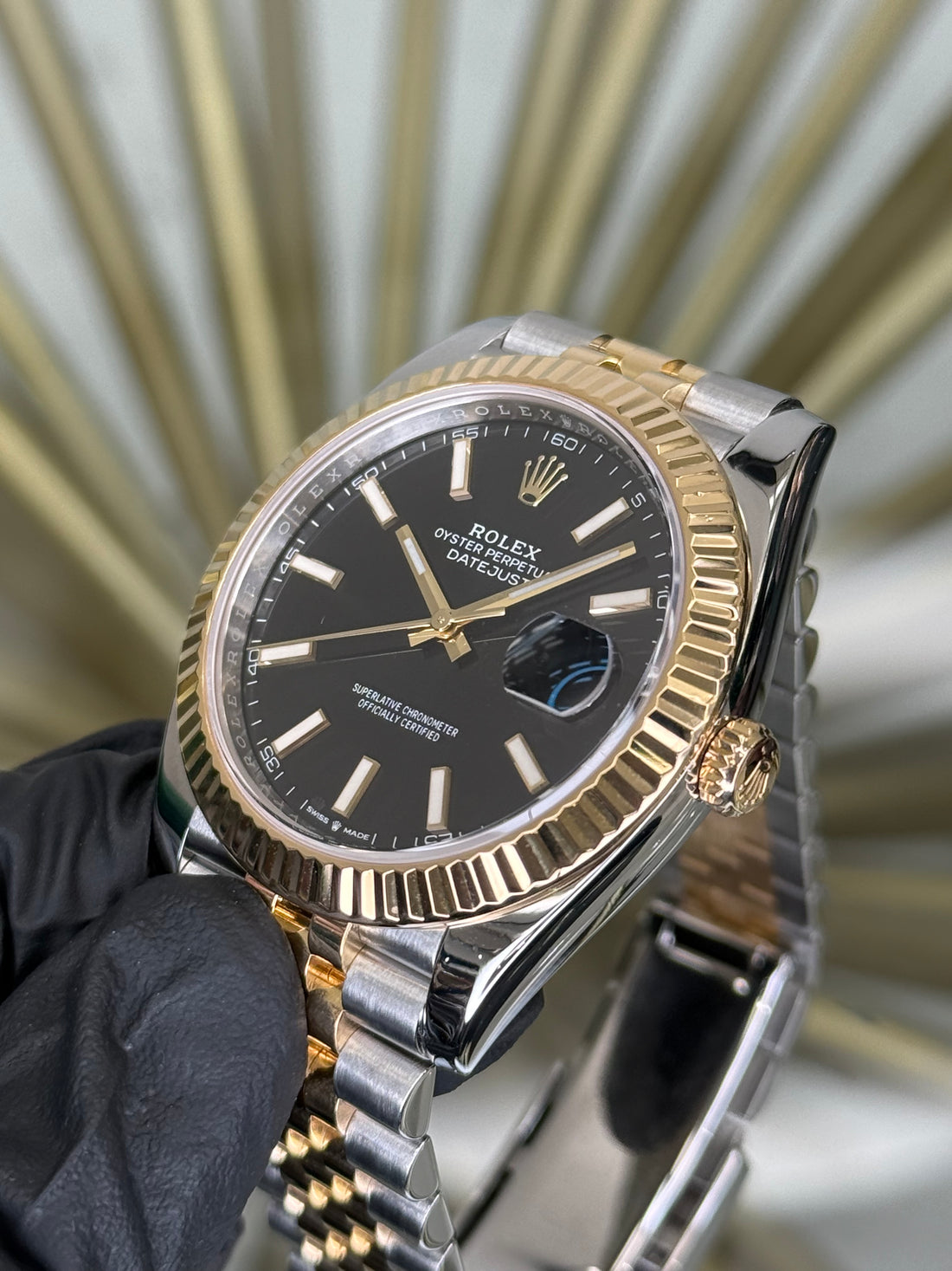 Rolex Datejust 41 Black Index Dial on Jubilee 126333 2021 Card