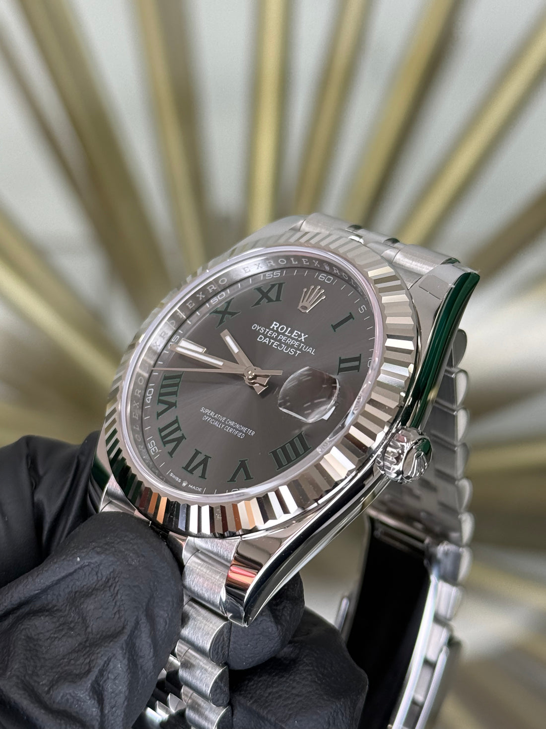 Rolex Datejust 41 Slate Green Roman Dial on Jubilee 126334 2026 Complete