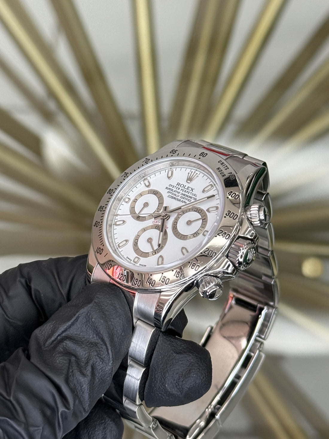 Rolex Daytona White Dial on Oyster 116520 2016 Card