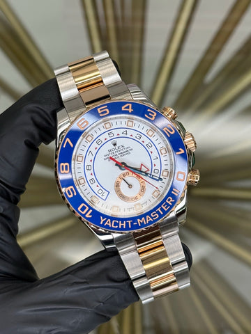Rolex Yacht-Master II White Dial on Oyster 116681 2016 Complete