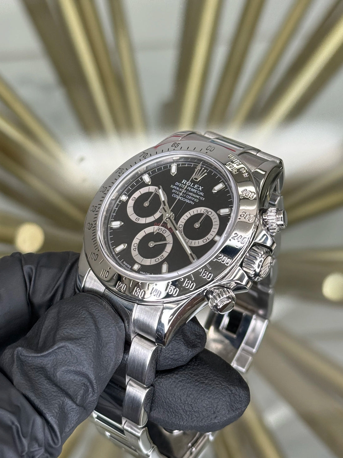 Rolex Daytona Black Dial on Oyster 116520
