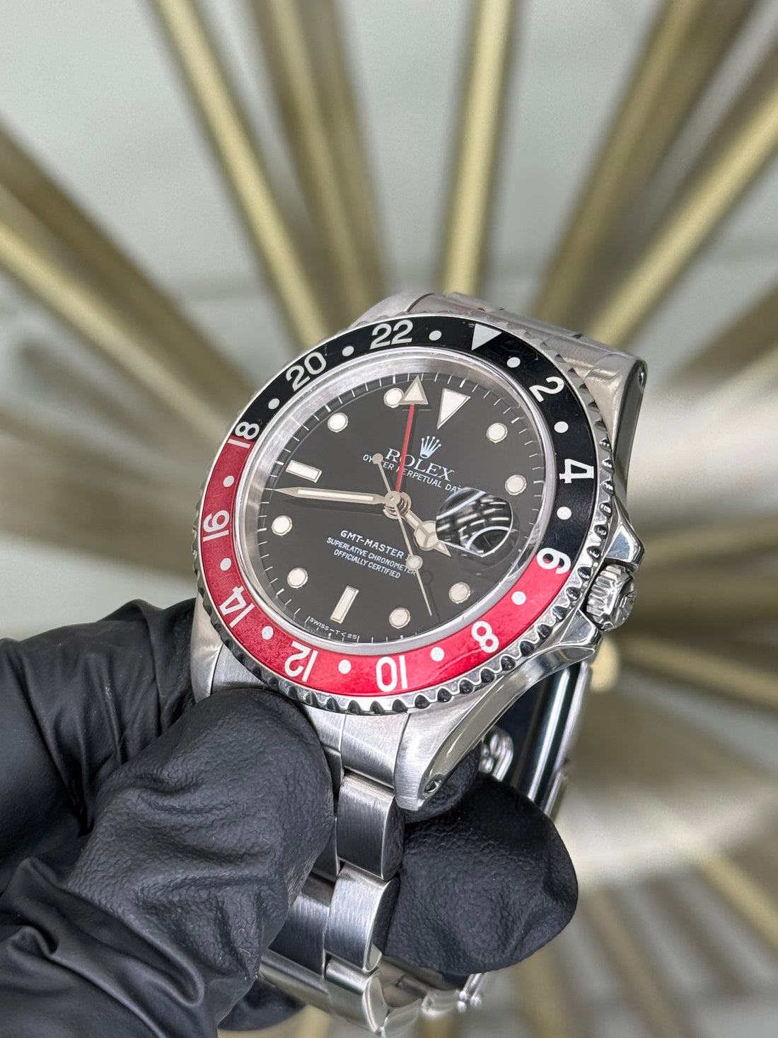 Rolex GMT-Master II Coke Black Dial on Oyster 16710 1999 Complete