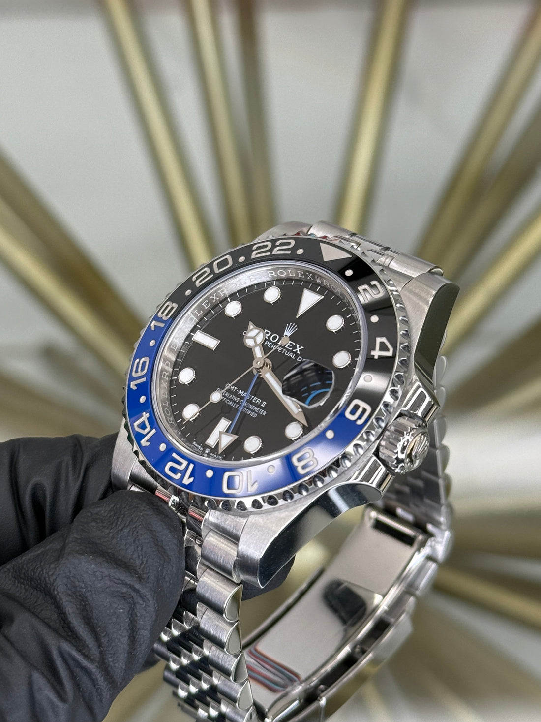 Rolex GMT-Master II Batgirl Black Dial on Jubilee 126710BLNR 2024 Complete