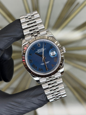 Rolex Datejust 41 New Blue Roman Dial on Jubilee 126334 2026 Card