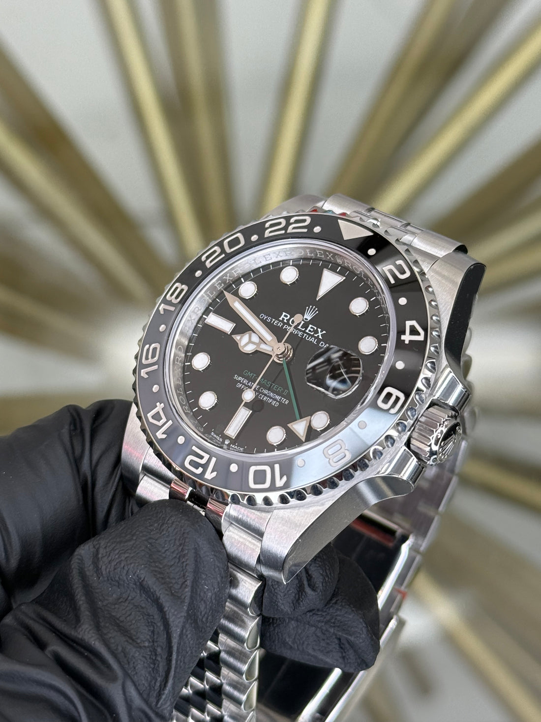 Rolex GMT-Master II Bruce Wayne Bruce Wayne Dial on Jubilee 126710GRNR 2026 Card