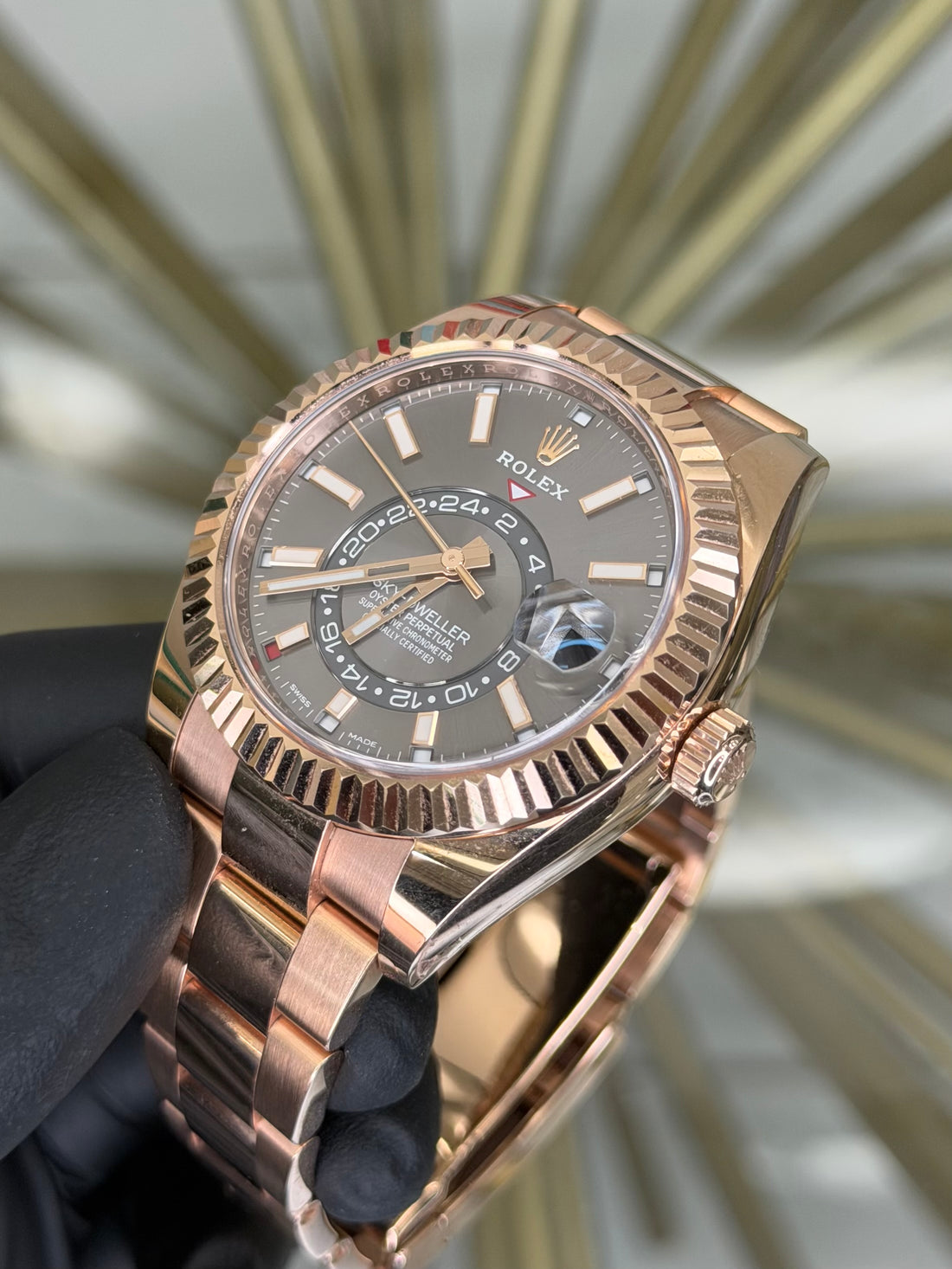 Rolex SkyDweller Chocolate Dial on Oyster 326935 2023 Complete