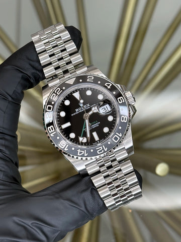 Rolex GMT-Master II Bruce Wayne Black Dial on Jubilee 126710GRNR
