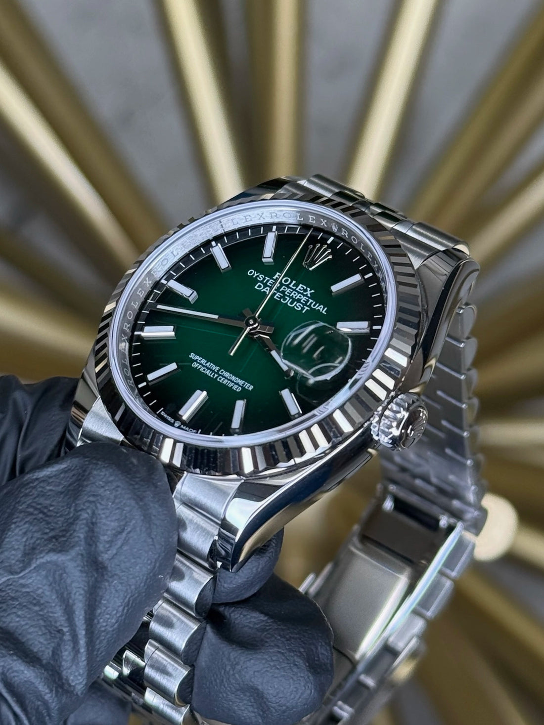 Rolex Datejust 36 Green Ombre Dial on Jubilee 126234 2026 Complete