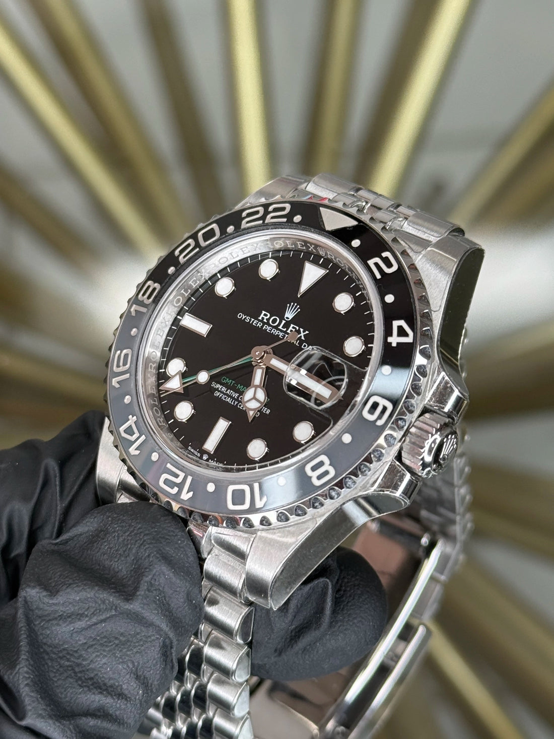Rolex GMT-Master II Bruce Wayne Black Dial on Jubilee 126710GRNR 2025 Complete