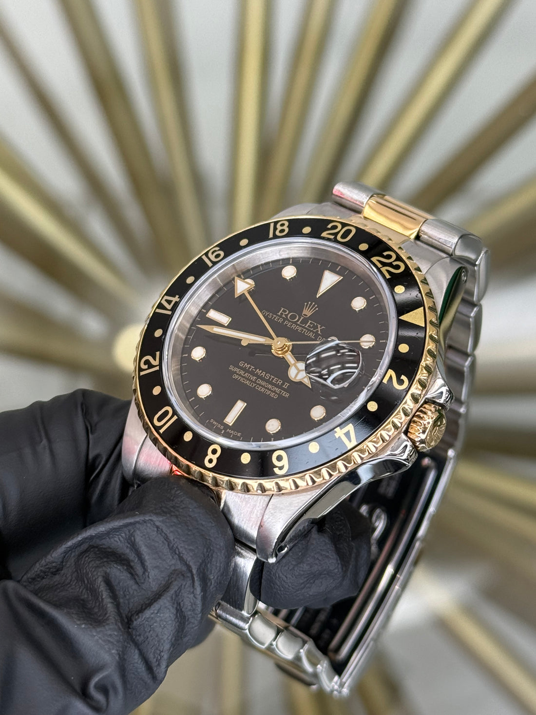 Rolex GMT-Master II Black Dial on Oyster 16713 2000 Papers
