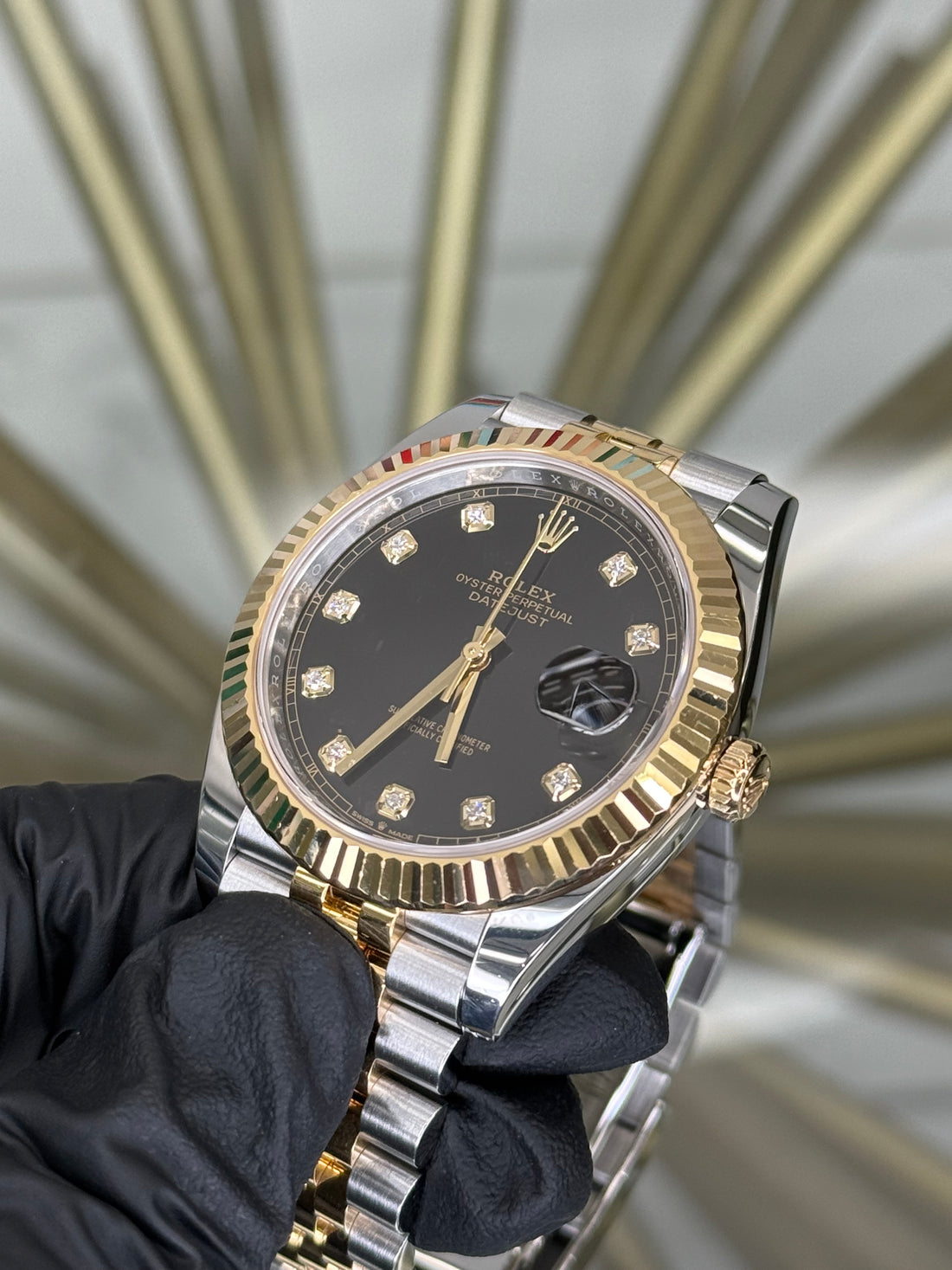 Rolex Datejust 41 Black Diamond Dial on Jubilee 126333 2024 Complete