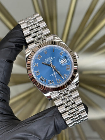 Rolex Datejust 41 Blue Roman Dial on Jubilee 126334 2026 Complete