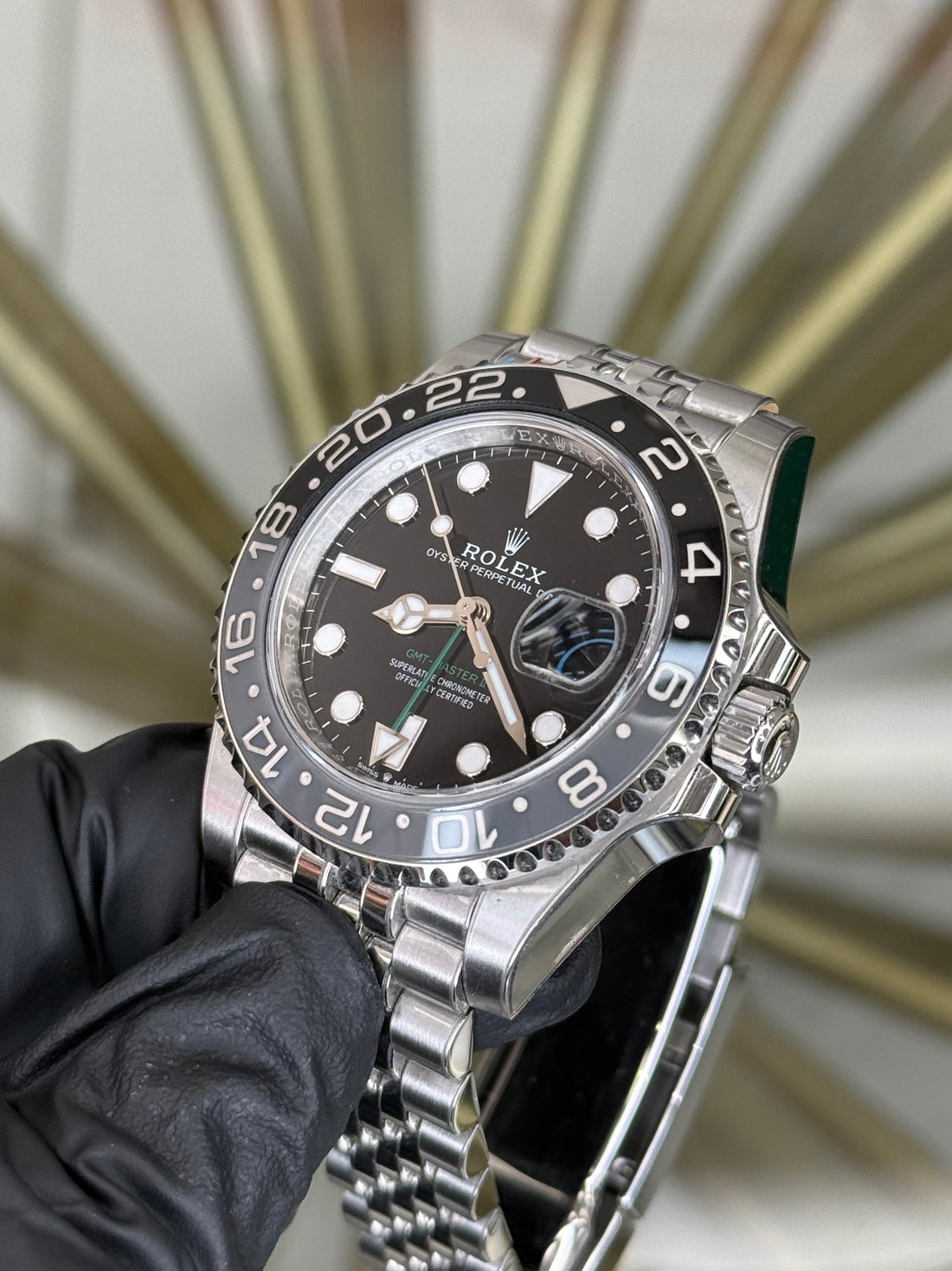Rolex GMT-Master II Bruce Wayne Black Dial on Jubilee 126710GRNR 2025 Complete