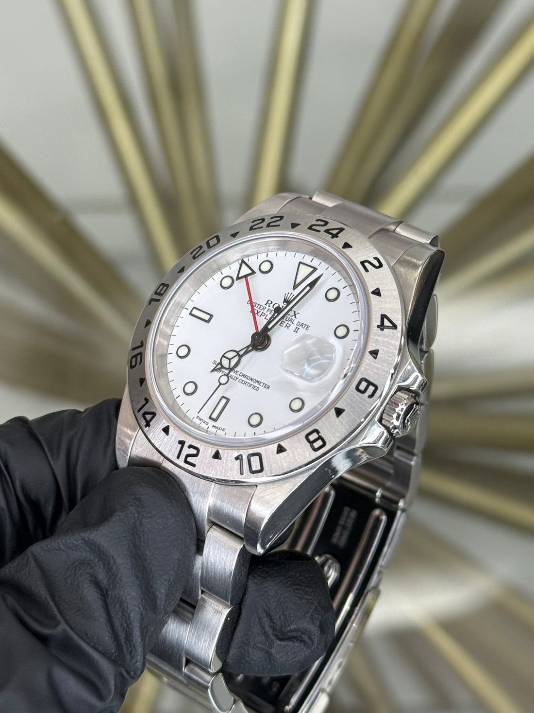 Rolex Explorer II White Dial on Oyster 16570