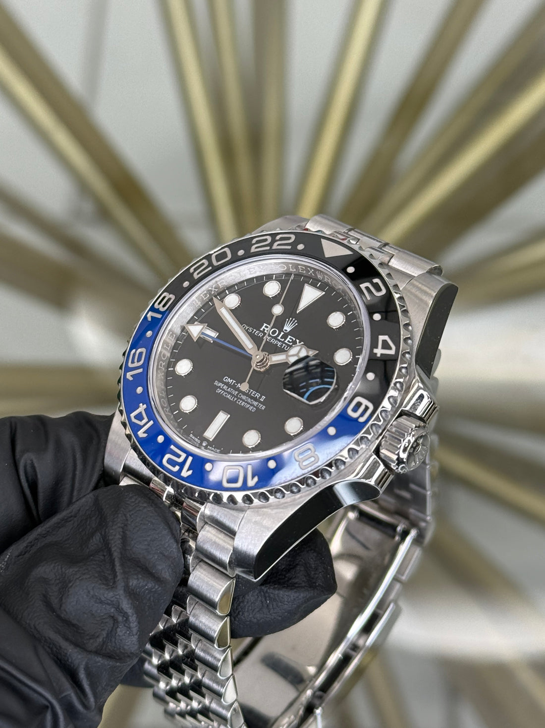 Rolex GMT-Master II Batgirl Black Dial on Jubilee 126710BLNR 2021 Card