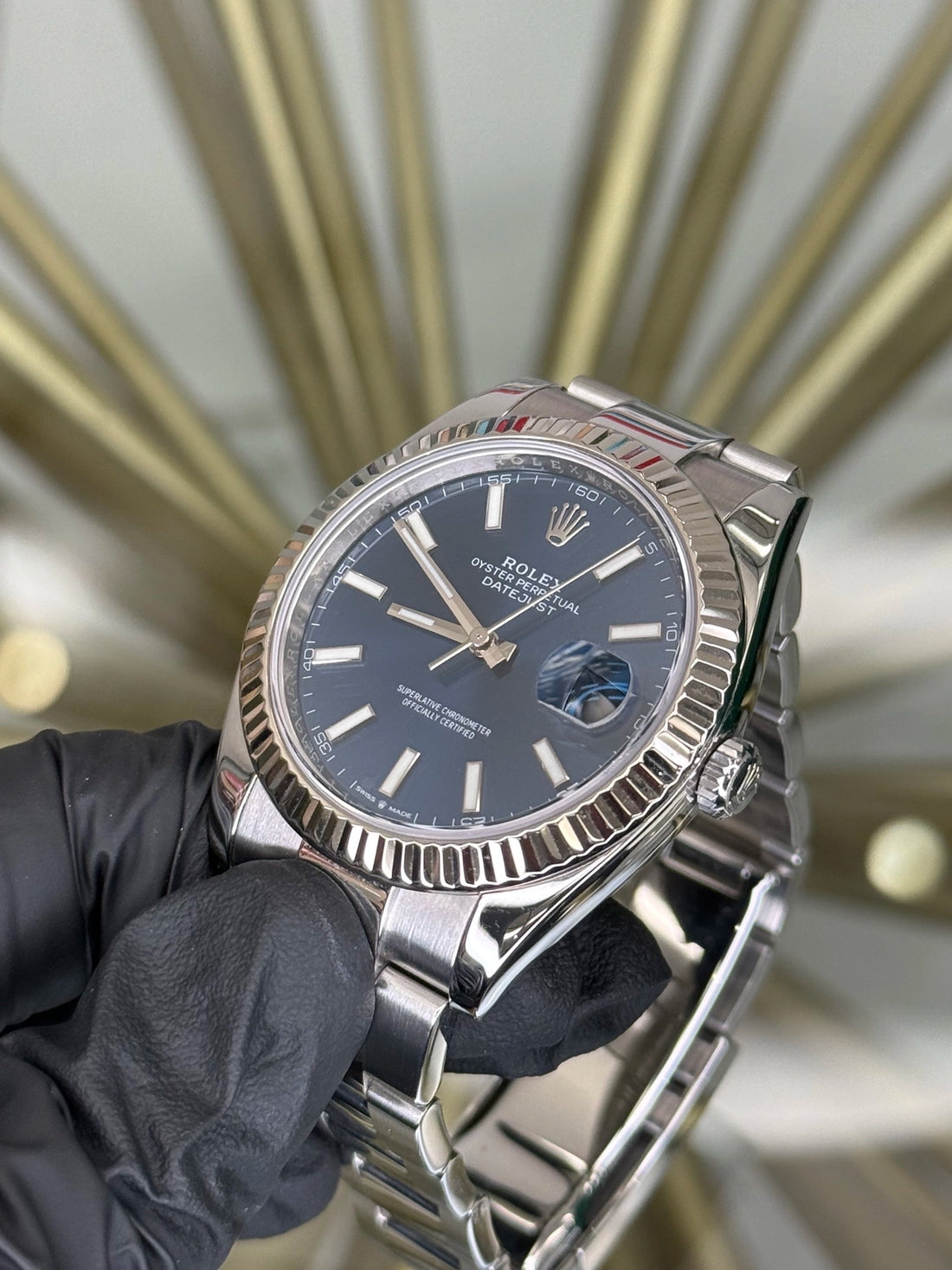 Rolex Datejust 41 Blue Index Dial on Oyster 126334 2020 Complete