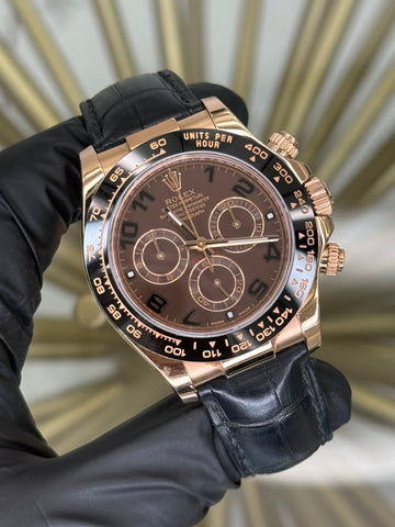 Rolex Daytona Chocolate Arabic Dial on Oysterflex 116515LN 2016 Complete