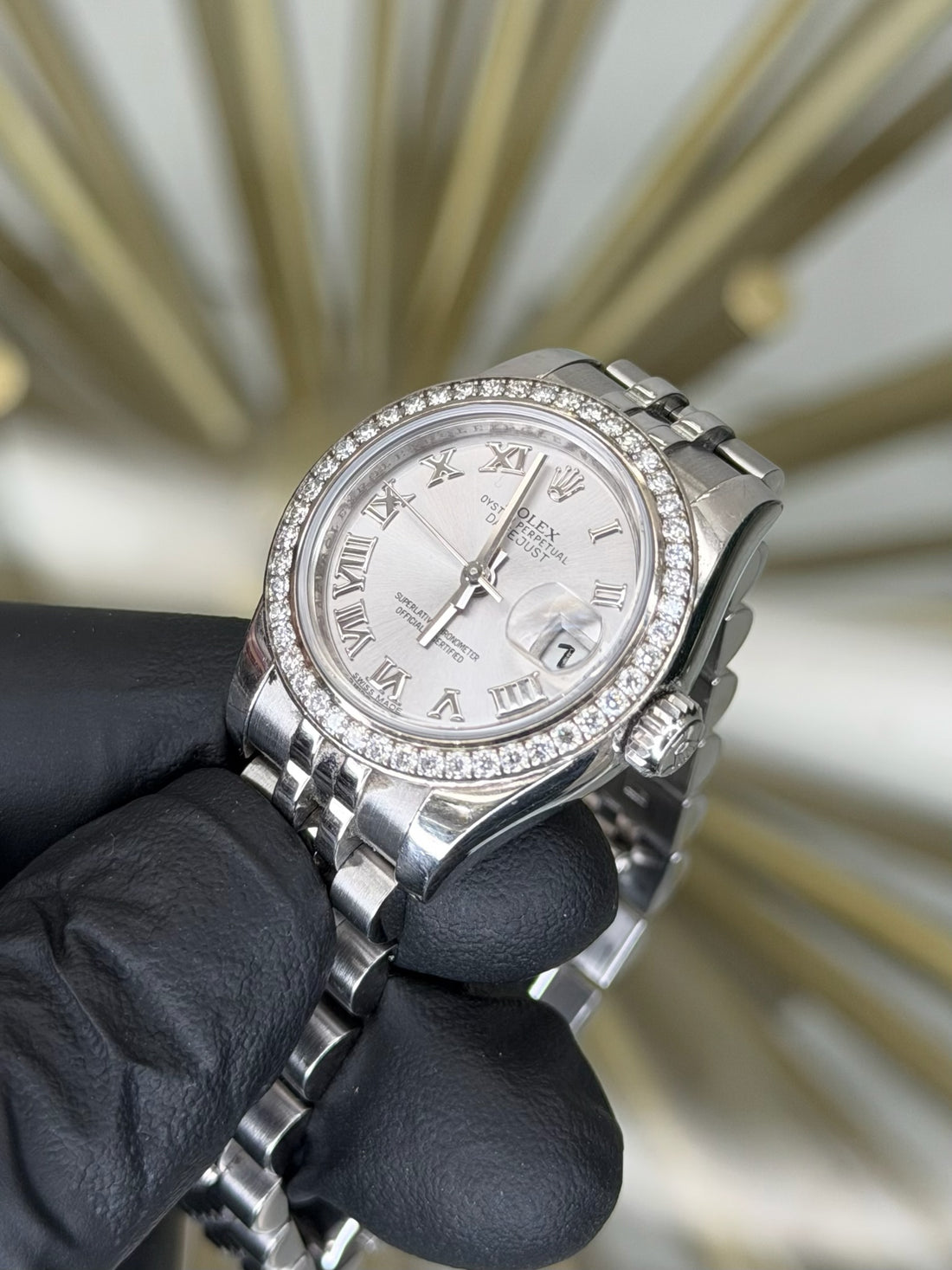 Rolex Datejust Lady Silver Roman Dial on Jubilee 179384