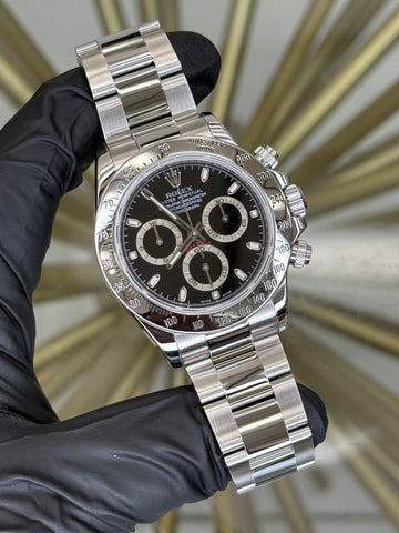 Rolex Daytona Black Dial on Oyster 116520 2010 Card