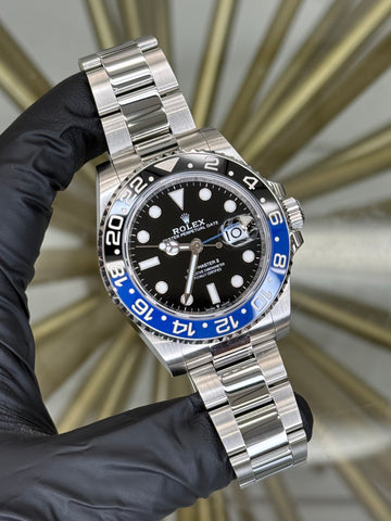 Rolex GMT-Master II Batman Black Dial on Oyster 126710BLNR 2023 Card