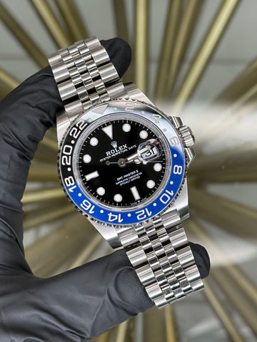 Rolex GMT-Master II Batgirl Black Dial on Jubilee 126710BLNR 2023 Card