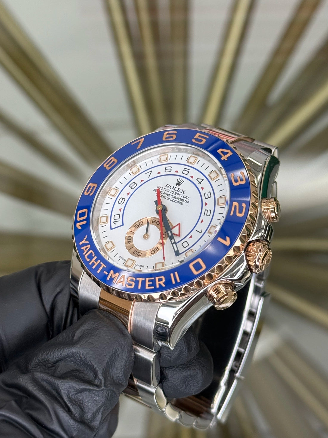 Rolex Yacht-Master II White Dial on Oyster 116681 2016 Complete