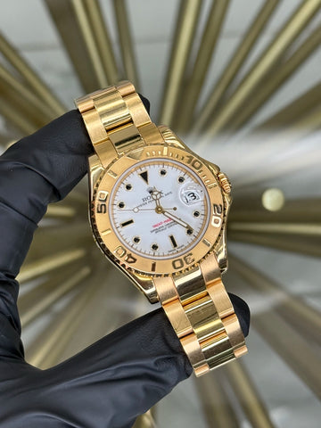 Rolex Yacht-Master Midsize White Dial on Oyster 168628