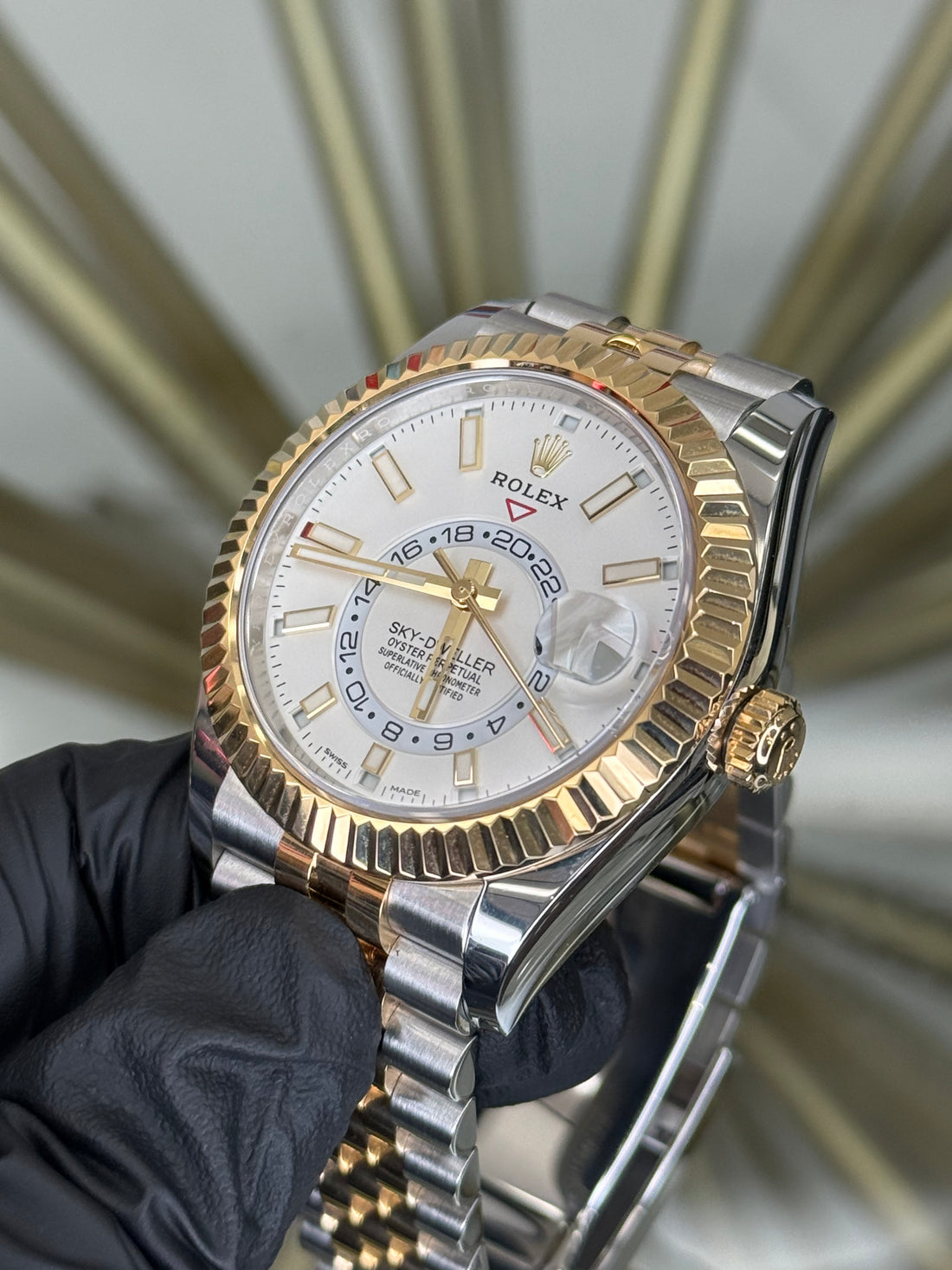 Rolex SkyDweller White Dial on Jubilee 326933 2022 Card