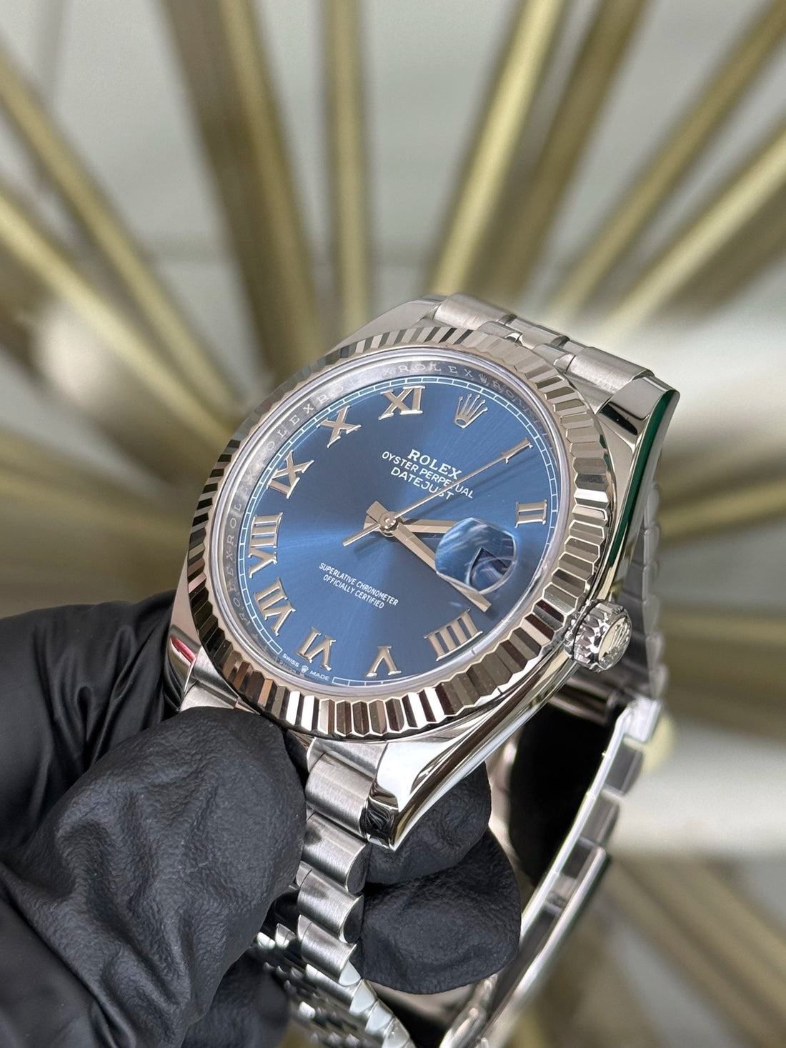 Rolex Datejust 41 Blue Roman Dial on Jubilee 126334 2022 Complete