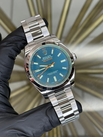 Rolex Milgauss Blue Dial on Oyster 116400GV 2022 Complete