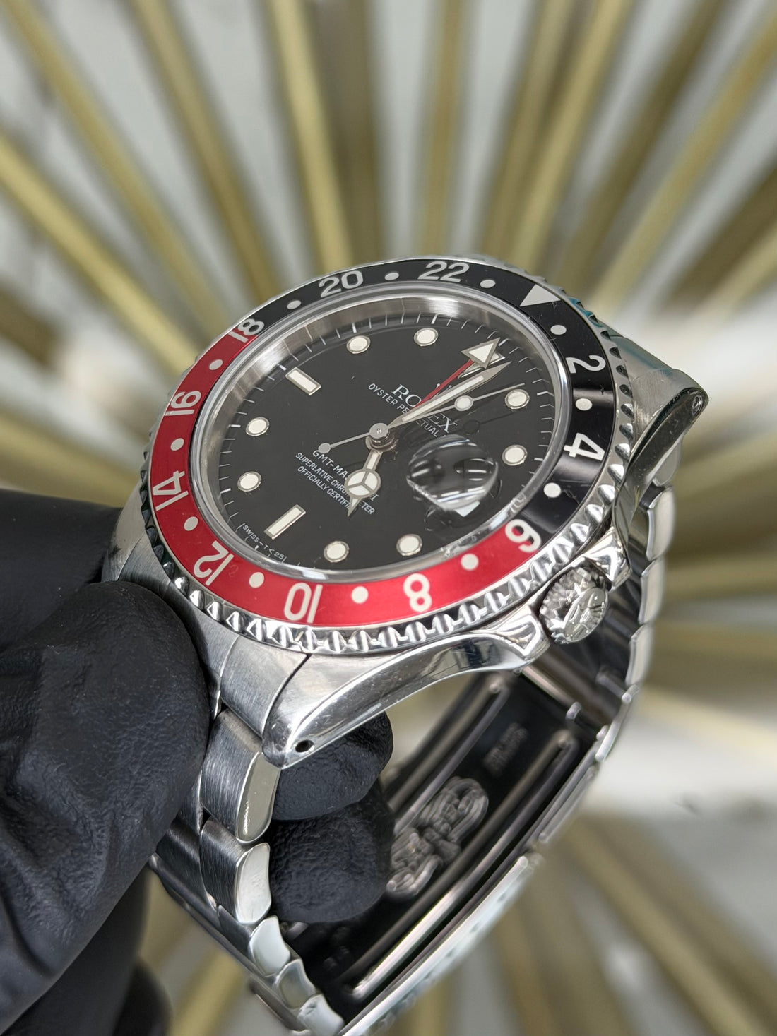 Rolex GMT-Master II Coke Black Dial on Oyster 16710
