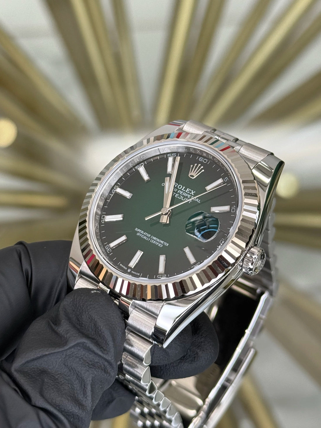 Rolex Datejust 41 Green Ombre Dial on Jubilee 126334 2026 Complete