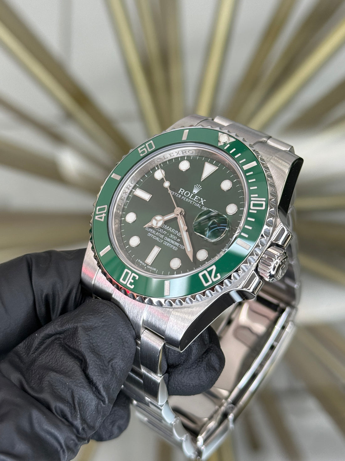 Rolex Submariner Hulk Green Dial on Oyster 116610LV 2013 Complete