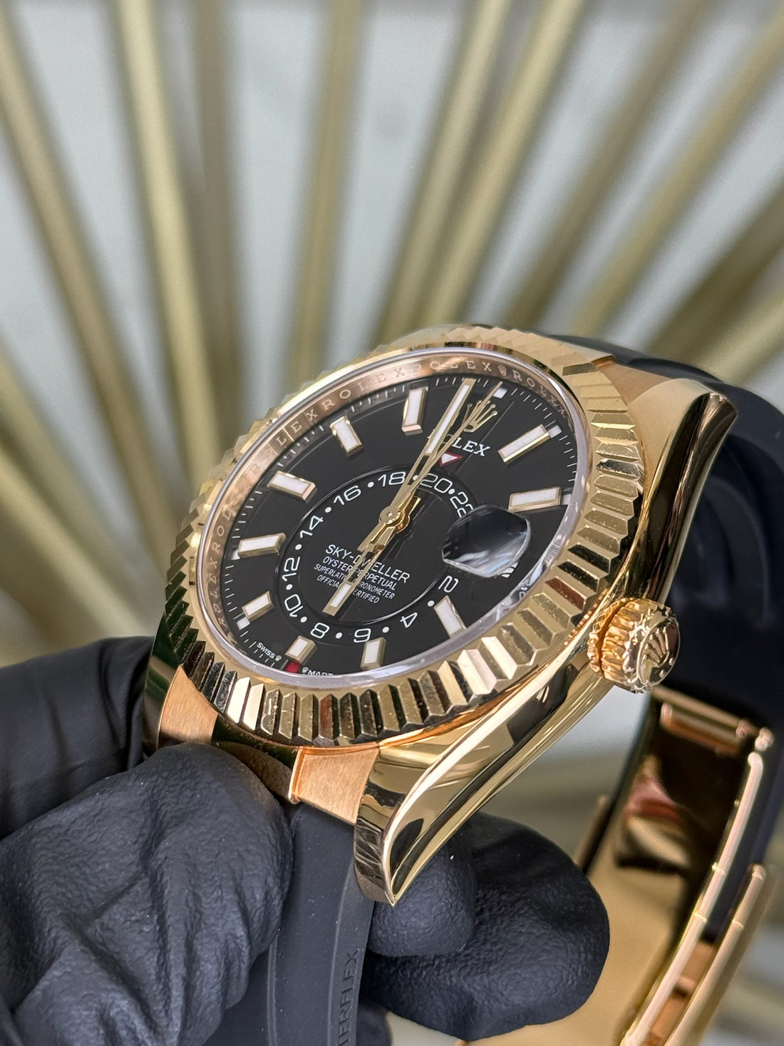 Rolex SkyDweller Black Index Dial on Oysterflex 336238 2024 Card