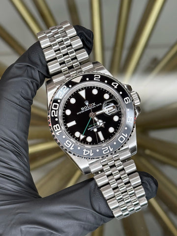 Rolex GMT-Master II Bruce Wayne Black Dial on Jubilee 126710GRNR 2025 Complete