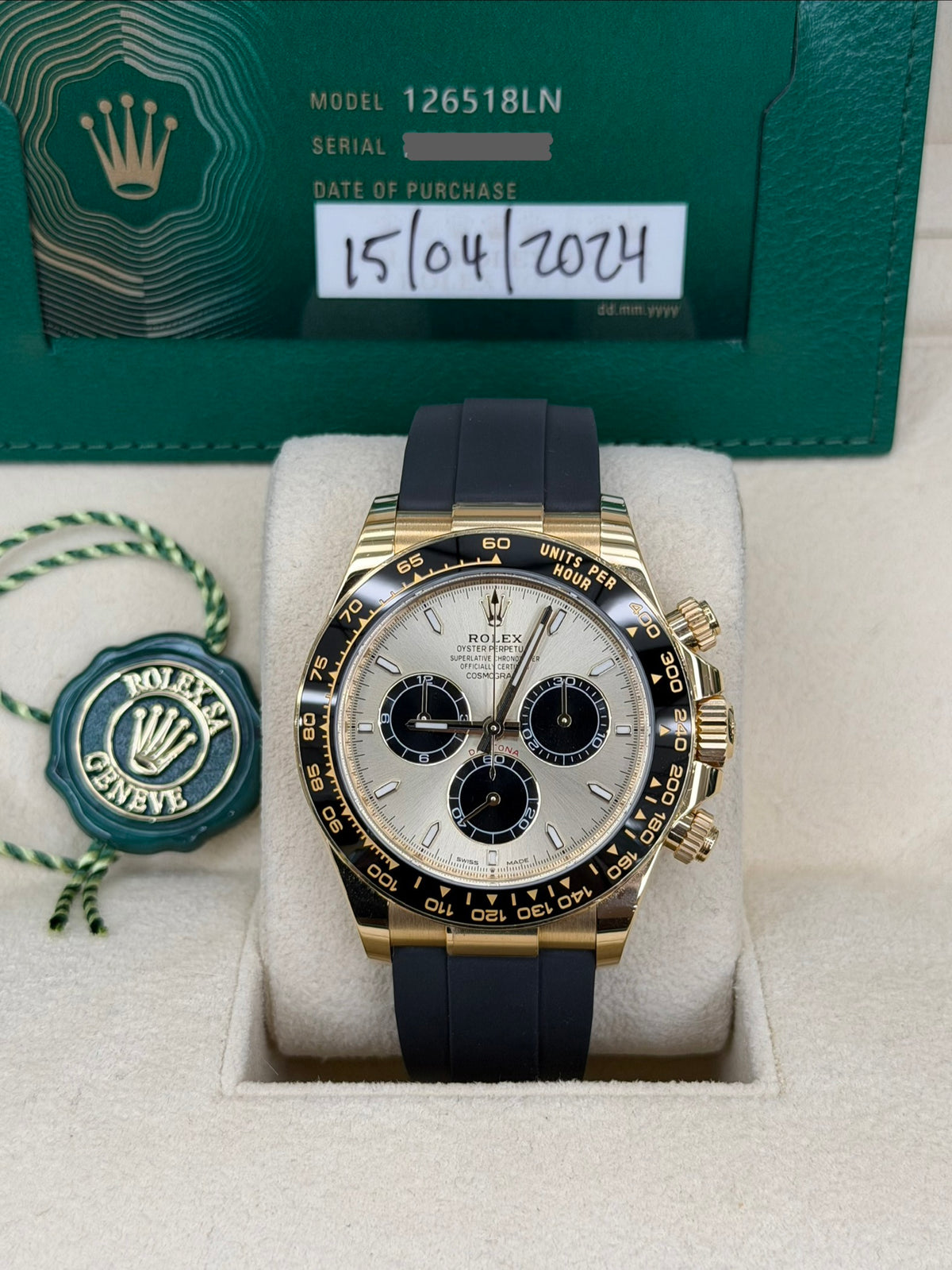 Rolex Daytona Pikachu Dial on Oysterflex Size D-E 126518LN 2024 Comple ...