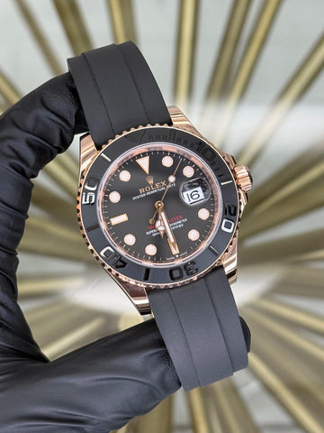 Rolex Yacht-Master Black Dial on Oysterflex 126655 2023 Card