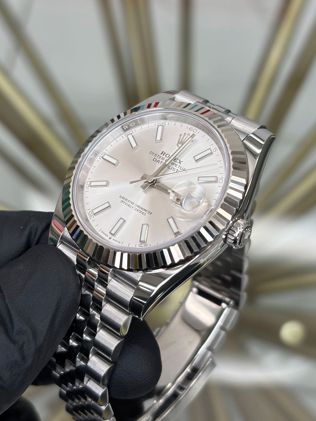 Rolex Datejust 41 Silver Index Dial on Jubilee 126334 2022 Complete