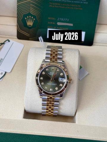 Rolex Datejust 31 Olive Green Diamond Dial on Jubilee 278273 2026 Complete