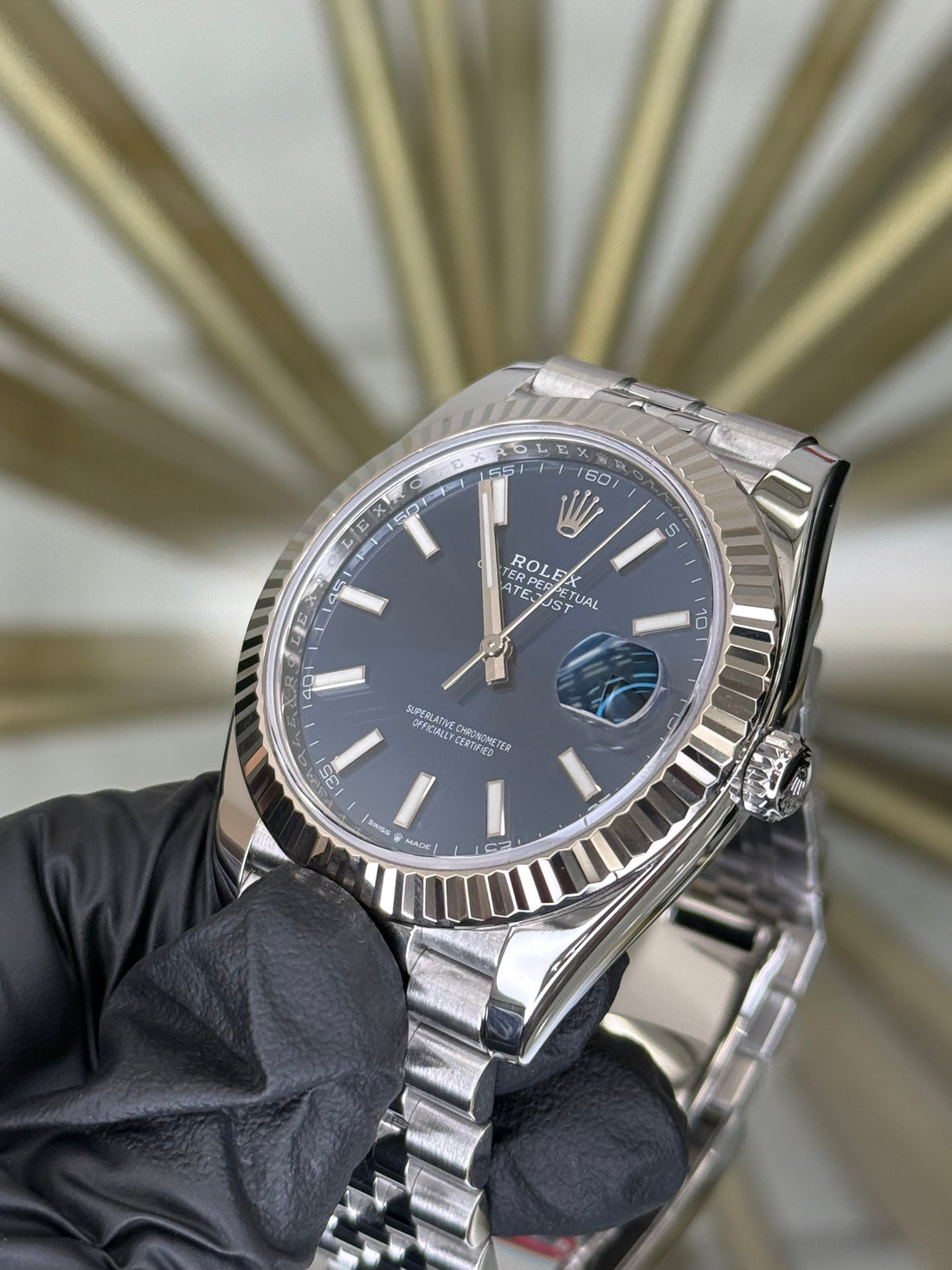 Rolex Datejust 41 Blue Index Dial on Jubilee 126334 2020 Card