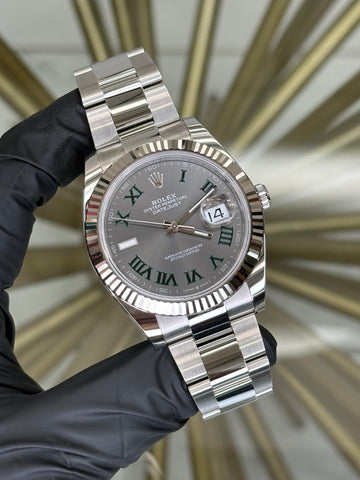 Rolex Datejust 41 Wimbledon Dial on Oyster 126334 2025 Complete